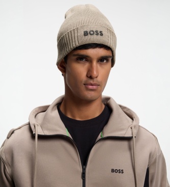 BOSS Gorro de punto taupe
