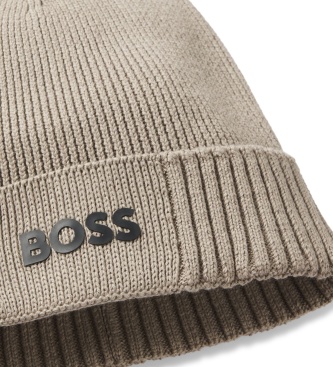 BOSS Gorro de punto taupe