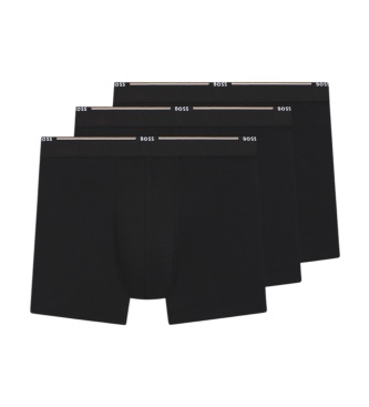 BOSS Conjunto de 3 cuecas Bamboo preto