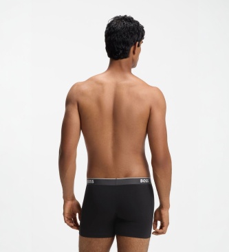 BOSS Conjunto de 3 Cuecas Power preto