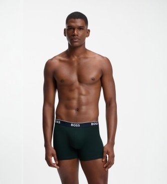 BOSS Set 3 Bóxers estampados marino