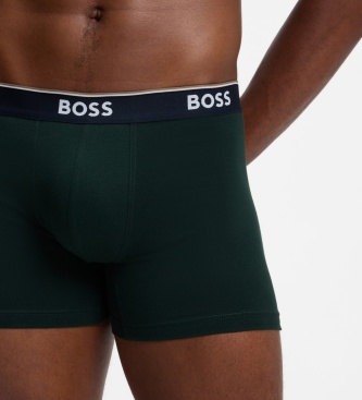 BOSS Set 3 Bóxers estampados marino