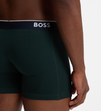 BOSS Set 3 Bóxers estampados marino