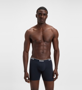 BOSS Set van 3 lange boxershorts Power multicolor