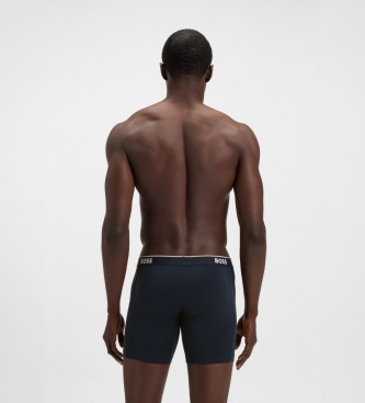 BOSS Set van 3 lange boxershorts Power multicolor