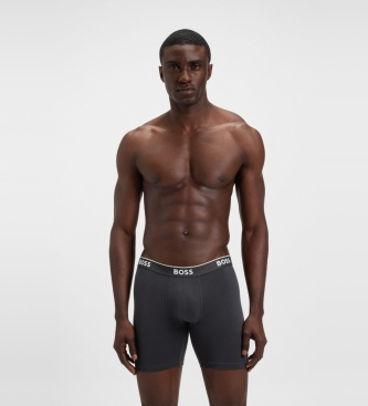 BOSS Set van 3 lange boxershorts Power multicolor