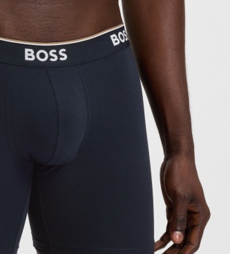 BOSS Set van 3 lange boxershorts Power multicolor