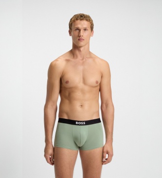 BOSS Conjunto de 3 Cuecas Boxer Lisas preto, verde