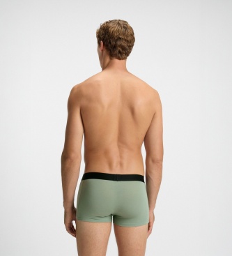 BOSS Conjunto de 3 Cuecas Boxer Lisas preto, verde