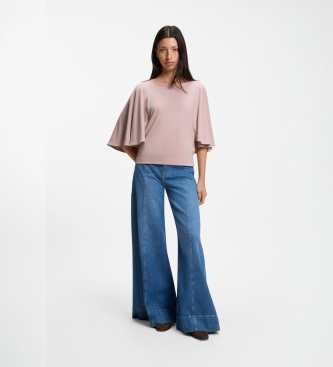 BOSS Blouse manche cloche rose