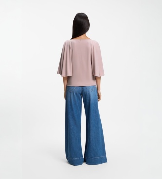BOSS Blouse manche cloche rose