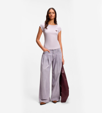 BOSS T-shirt Etine Lilla