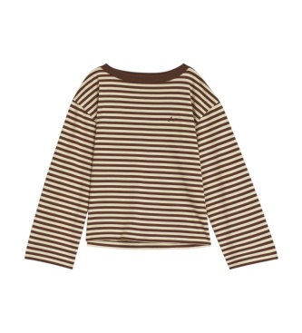 BOSS Maglia a maniche lunghe Ewa Stripe marrone