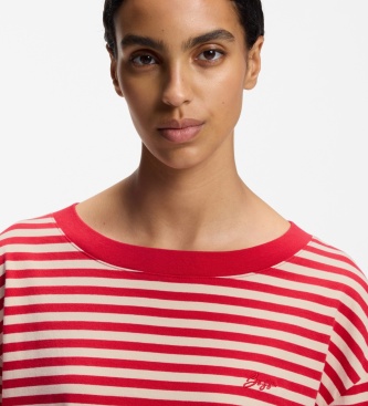 BOSS Maglia a maniche lunghe Ewa Stripe rosso