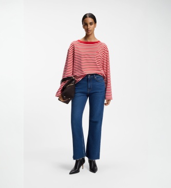 BOSS Maglia a maniche lunghe Ewa Stripe rosso