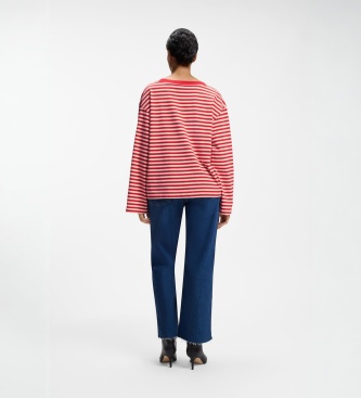BOSS Maglia a maniche lunghe Ewa Stripe rosso