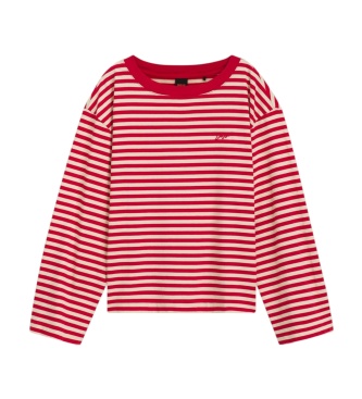 BOSS Maglia a maniche lunghe Ewa Stripe rosso