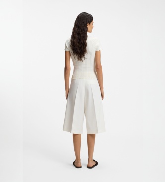 BOSS Maglia in maglina Fice bianco sporco