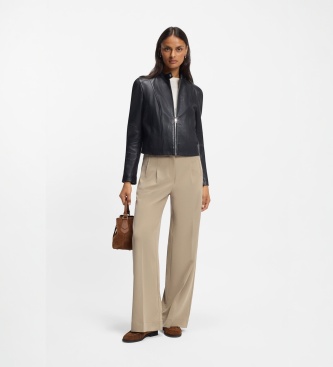 BOSS pantalone elegante a gamba larga beige