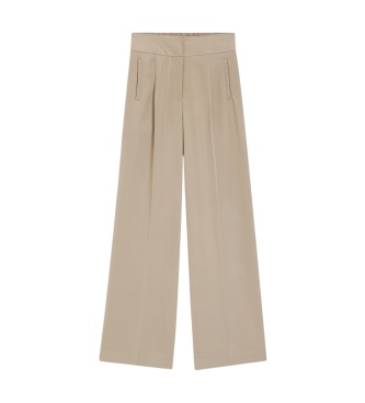 BOSS pantalone elegante a gamba larga beige