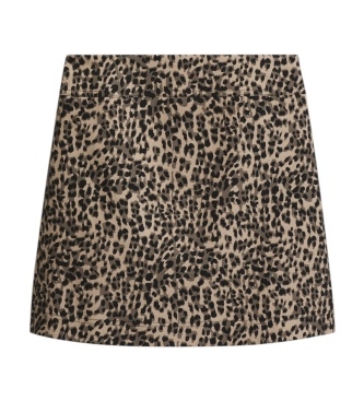 BOSS Vakily Minirock mit braunem Leopardenmuster