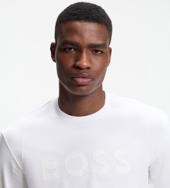 BOSS Structure Logo T-shirt hvid