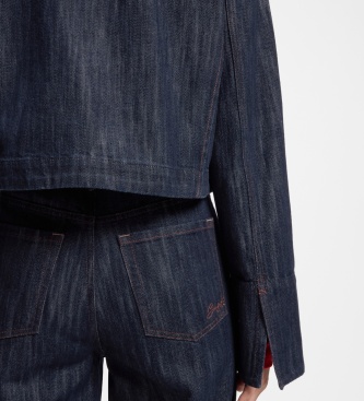 BOSS Denim jakke marineblå