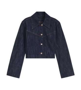 BOSS Denim jakke marineblå