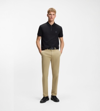 BOSS Calça chino Regular-1 marrom claro