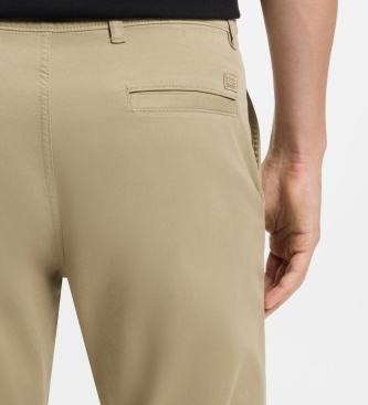 BOSS Calça chino Regular-1 marrom claro