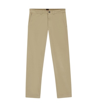 BOSS Calça chino Regular-1 marrom claro