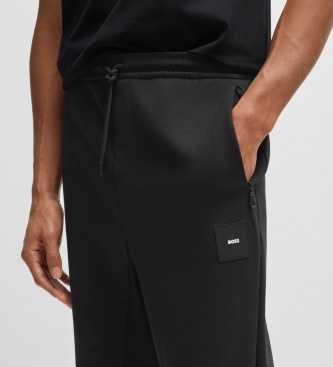 BOSS Hadiko Rib black jogger pants