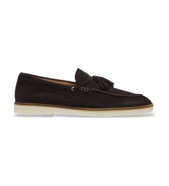 BOSS Mocasines de Piel Hedley Loaf marrón
