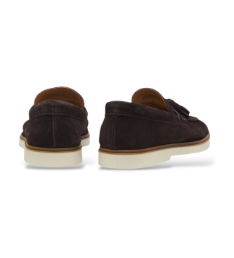 BOSS Mocasines de Piel Hedley Loaf marrón