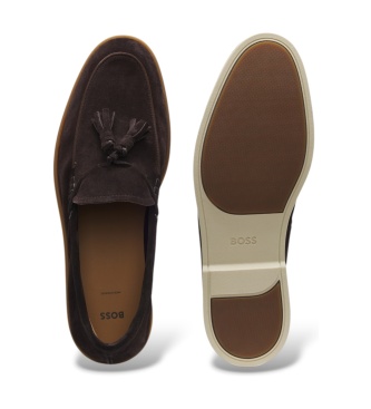 BOSS Mocasines de Piel Hedley Loaf marrón