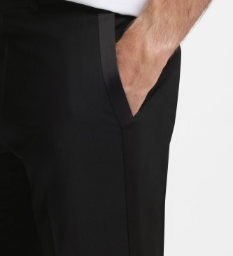 HUGO Calça Hesten em preto