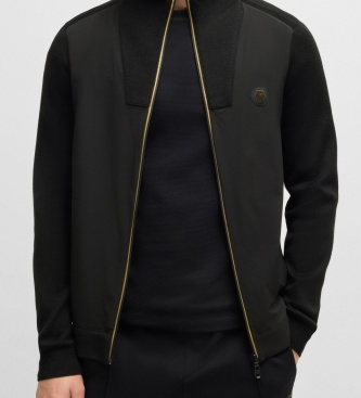 BOSS Tennis Lifestyle jakke sort