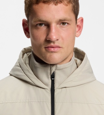 BOSS Light beige Join hooded jacket