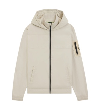 BOSS Light beige Join hooded jacket