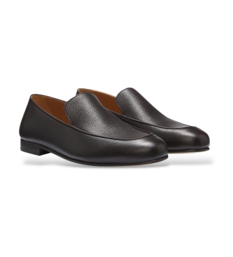 BOSS Dark brown Lawen leather loafers