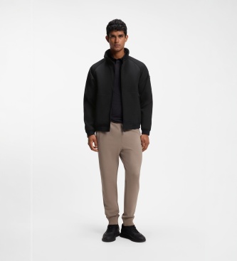 BOSS Cord Fleece HY jakke i sort