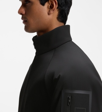 BOSS Cord Fleece HY jakke i sort