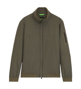 BOSS Hexatech green bomber jacket