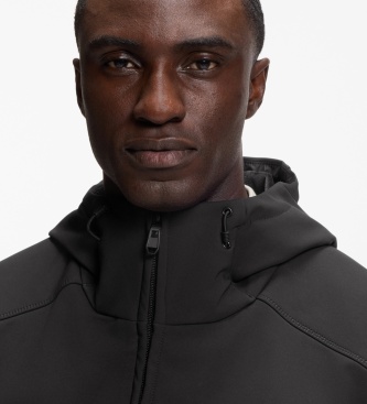 BOSS Chaqueta con capucha negro