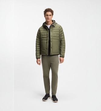 BOSS Veste matelassée à capuche verte
