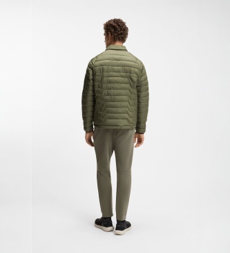 BOSS Veste matelassée à capuche verte