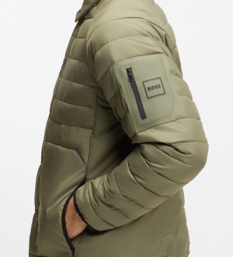BOSS Veste matelassée à capuche verte