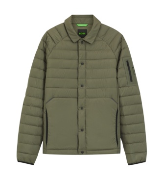 BOSS Veste matelassée à capuche verte