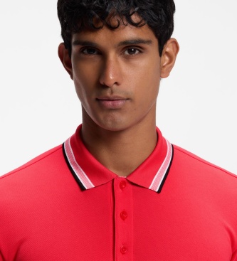 BOSS Polo Paddy vermelho