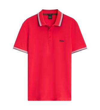 BOSS Polo Paddy vermelho